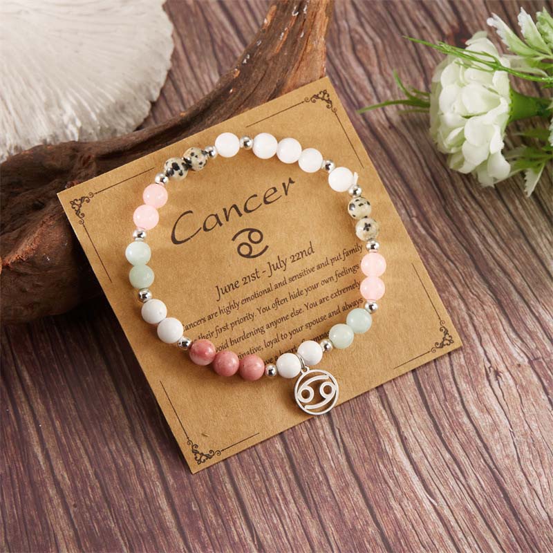 Zodiac Armband Stenar ✨ Personligt Stjärntecken Kristallarmband – Optimal Energitillförsel & Balans – Kosmiska Smycken 🌌