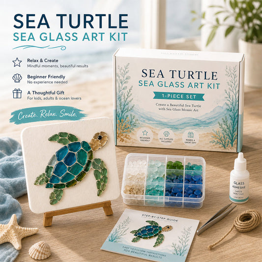 🌊✨ Bring Havets Magi Hjem: Komplet Havglas Kunstsæt Til Magiske Stunder 🐚