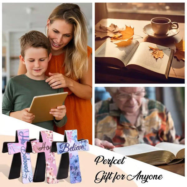 đ 16-pack Magnetiska KorsbokmĂ€rken âïž | Bibelvers & Blommor | Perfekt GĂ„va