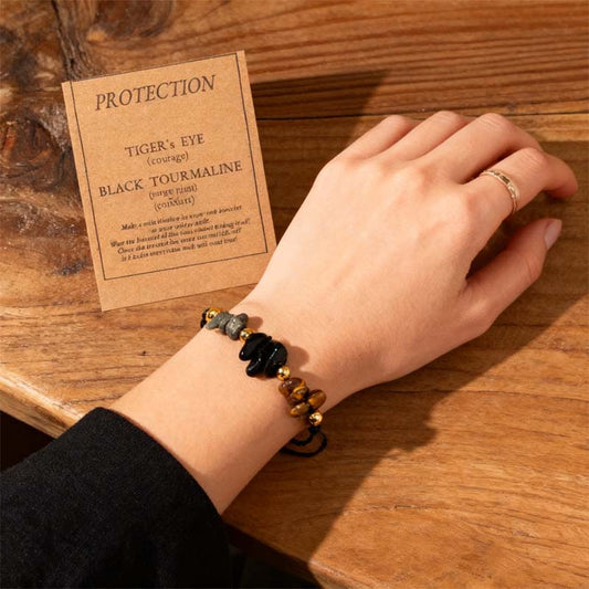 🌌 Energikalibratorn ✨ | Armband med Kalibrerad Natursten 💎 | Magnetisk Balans & Tur