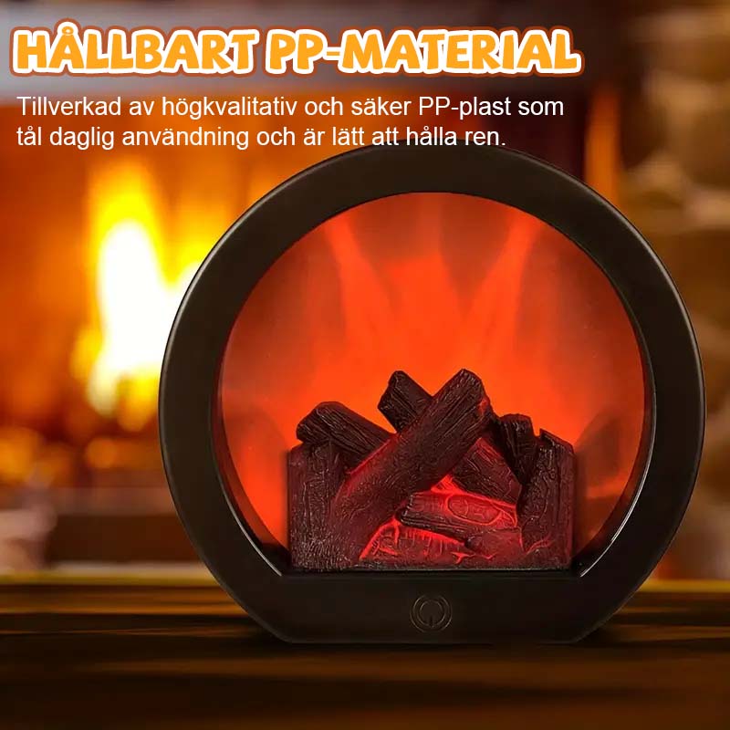 đ„ Simulerad Eldslampa med Flammeffekt â Mysig VĂ€gglampa för Hemmet utan Rök eller Ved
