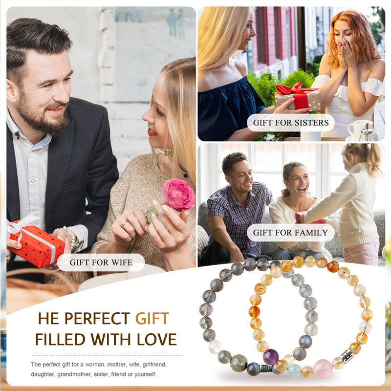 ✨ Personligt Stjärntecken Armband – Äkta Kristall Energi-Resonator 🌌 Zodiak Gåva 🎁