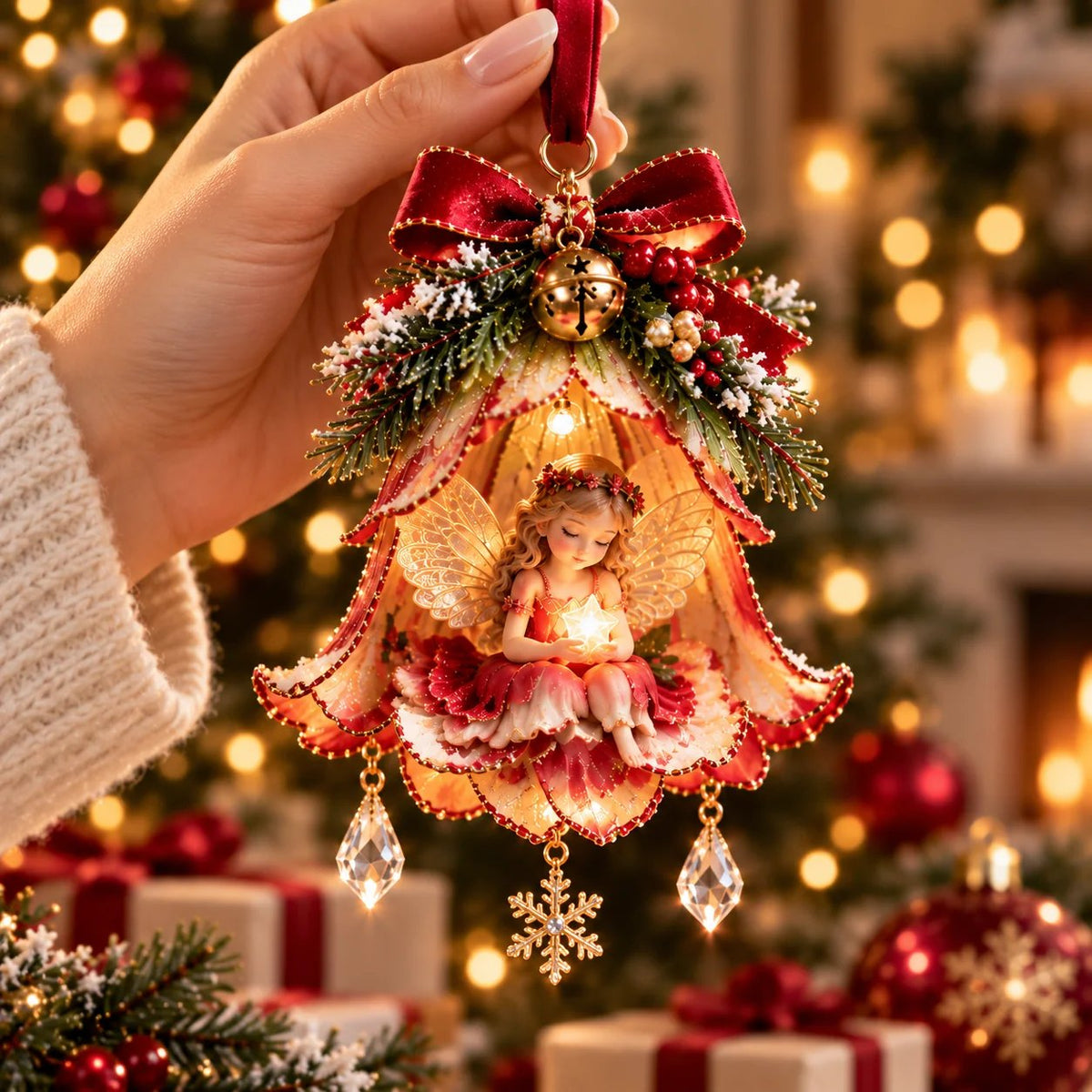 🧚♀️✨ Enchanted Fairy Bell-kerstversiering™