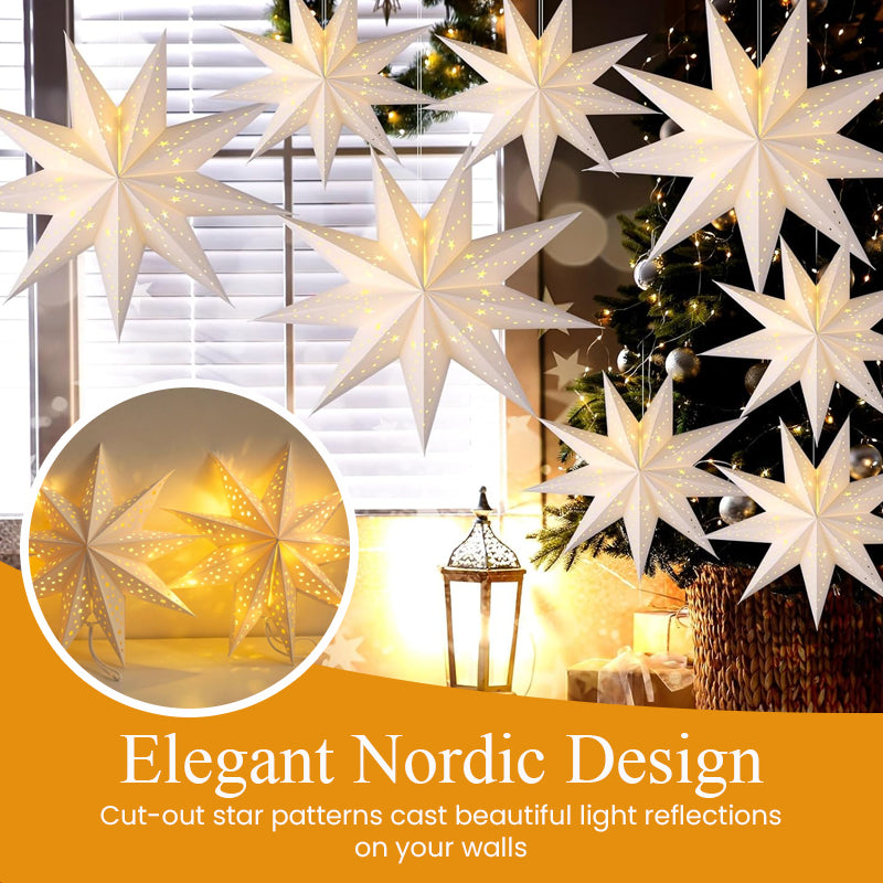 🔥 REA –40%! 🎁 | Julstjärna med Ljusslinga 💡 | Stämningsfull Fönsterlampa ✨