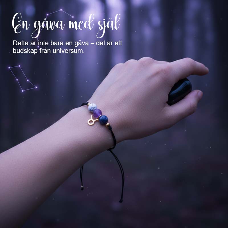 🌌 Kosmisk Kalibrator ✨ | Stjärntecken Armband 12 Konstellationer 🌙 | Handgjort & Magnetiskt Optimerat 🛡️