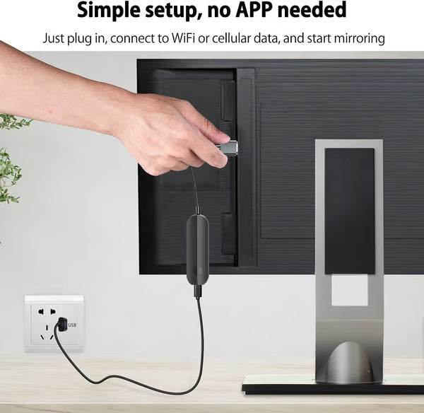 📺 Trådlös HDMI-adapter för iPhone/iPad | Skärmspegling till TV 1080P | Enkel Plug & Play 🚀