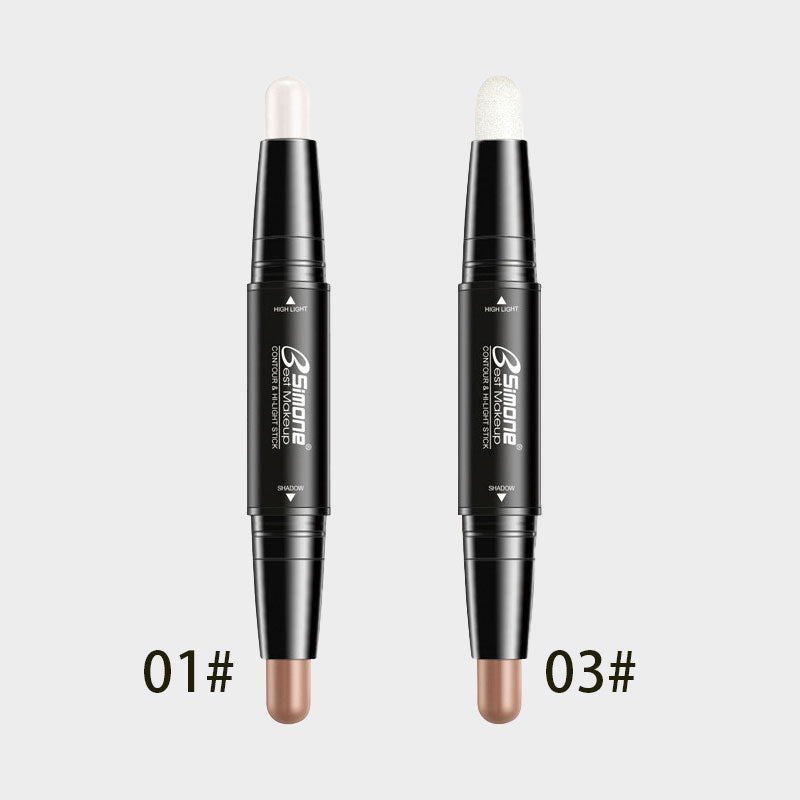 ✨ Contour & Highlighter Stick 🎨 | Dubbel Penna för 3D Ansikte | Lättblandad 💧