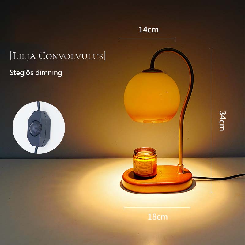 🌿 Liljekonvalj Aromalampa Vintage ✨ | Steglös Dimning & Vaxsmältare GU10