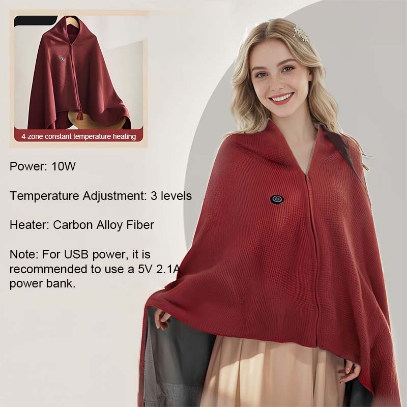 USB Värmefilt ☁️ Bärbar & Tvättbar | Mysig Elektrisk Filt för Hem, Kontor & Resa 🚗✨