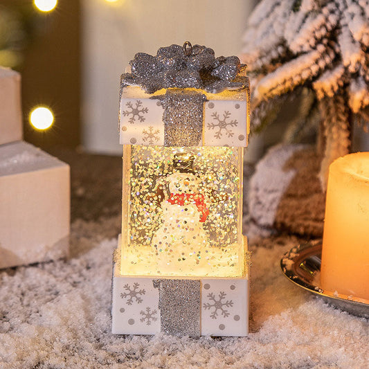 Jullykta i Presentask - LED-lampa med Julmotiv