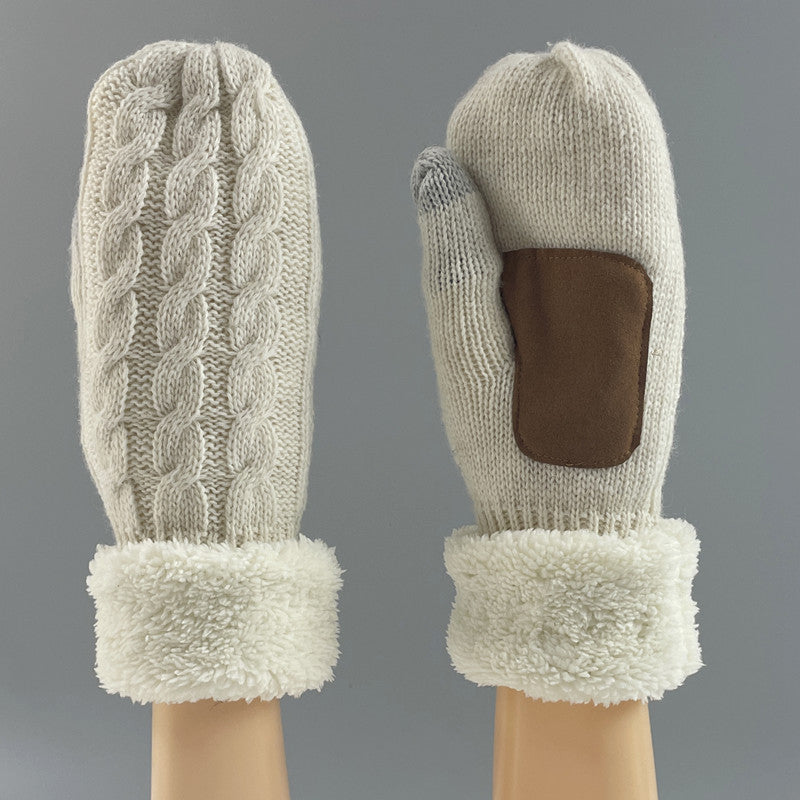 📱 Pekskärmshandskar Varma 🧤 | Stretchiga Ullvantar med Fleece/Plysch Foder 🔥