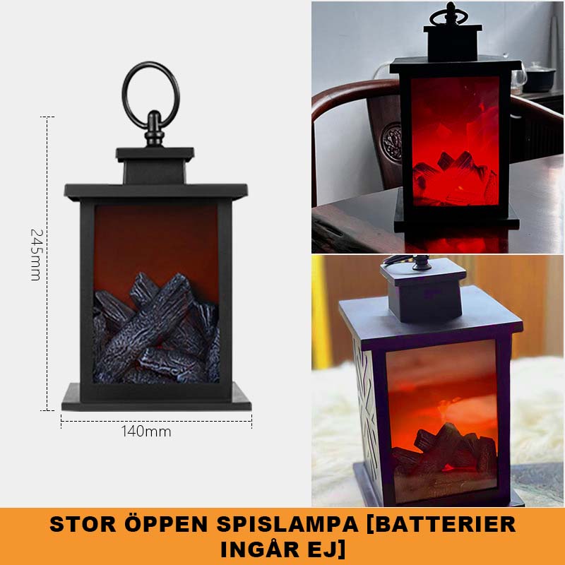 🔥 Simulerad Eldslampa med Flammeffekt – Mysig Vägglampa för Hemmet utan Rök eller Ved
