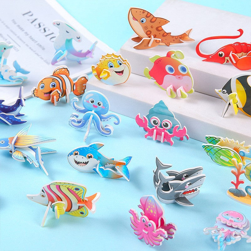 Stort 3D Pussel-Set för Barn (30 st) ✨ Pedagogiskt Pyssel & DIY 🦋