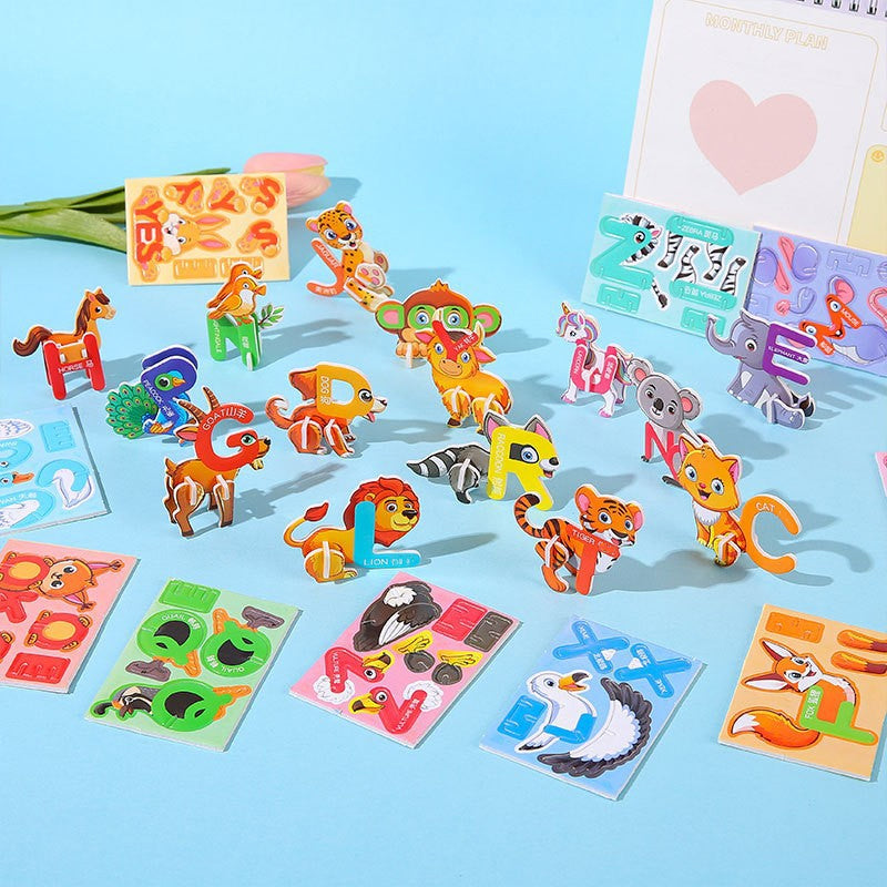 Stort 3D Pussel-Set för Barn (30 st) ✨ Pedagogiskt Pyssel & DIY 🦋