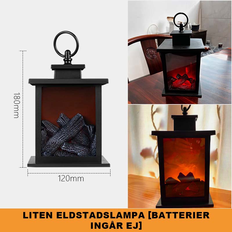 🔥 Simulerad Eldslampa med Flammeffekt – Mysig Vägglampa för Hemmet utan Rök eller Ved