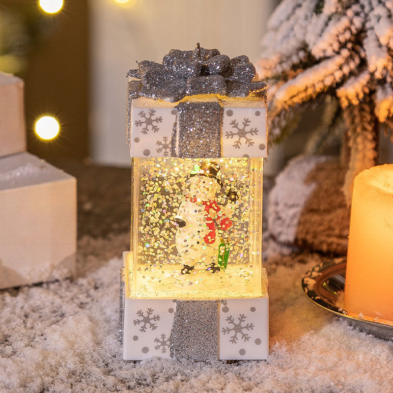 Jullykta i Presentask - LED-lampa med Julmotiv