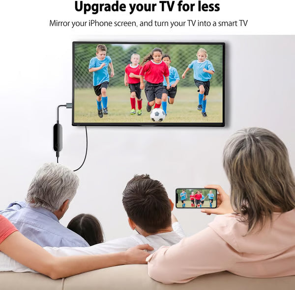 📺 Trådlös HDMI-adapter för iPhone/iPad | Skärmspegling till TV 1080P | Enkel Plug & Play 🚀