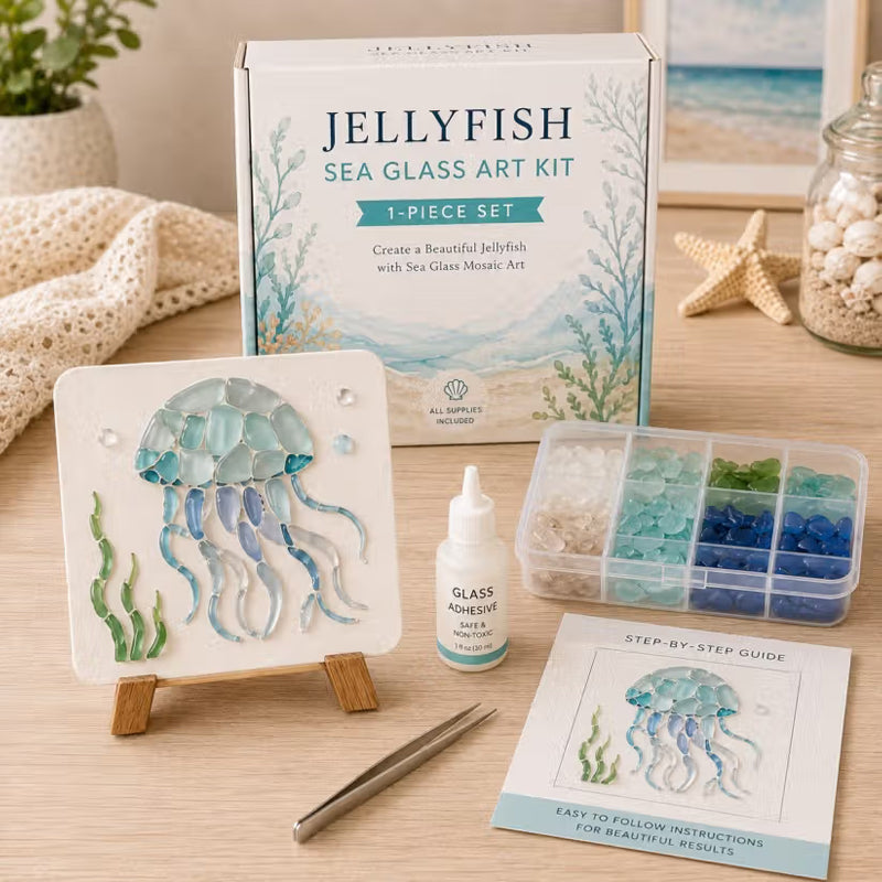 🌊✨ Bring Havets Magi Hjem: Komplet Havglas Kunstsæt Til Magiske Stunder 🐚