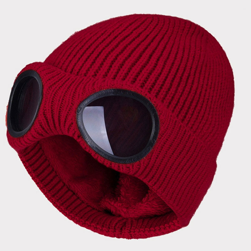 🧢 Glasögonmössa till Skidor & Friluftsliv - Stickad Vintermössa