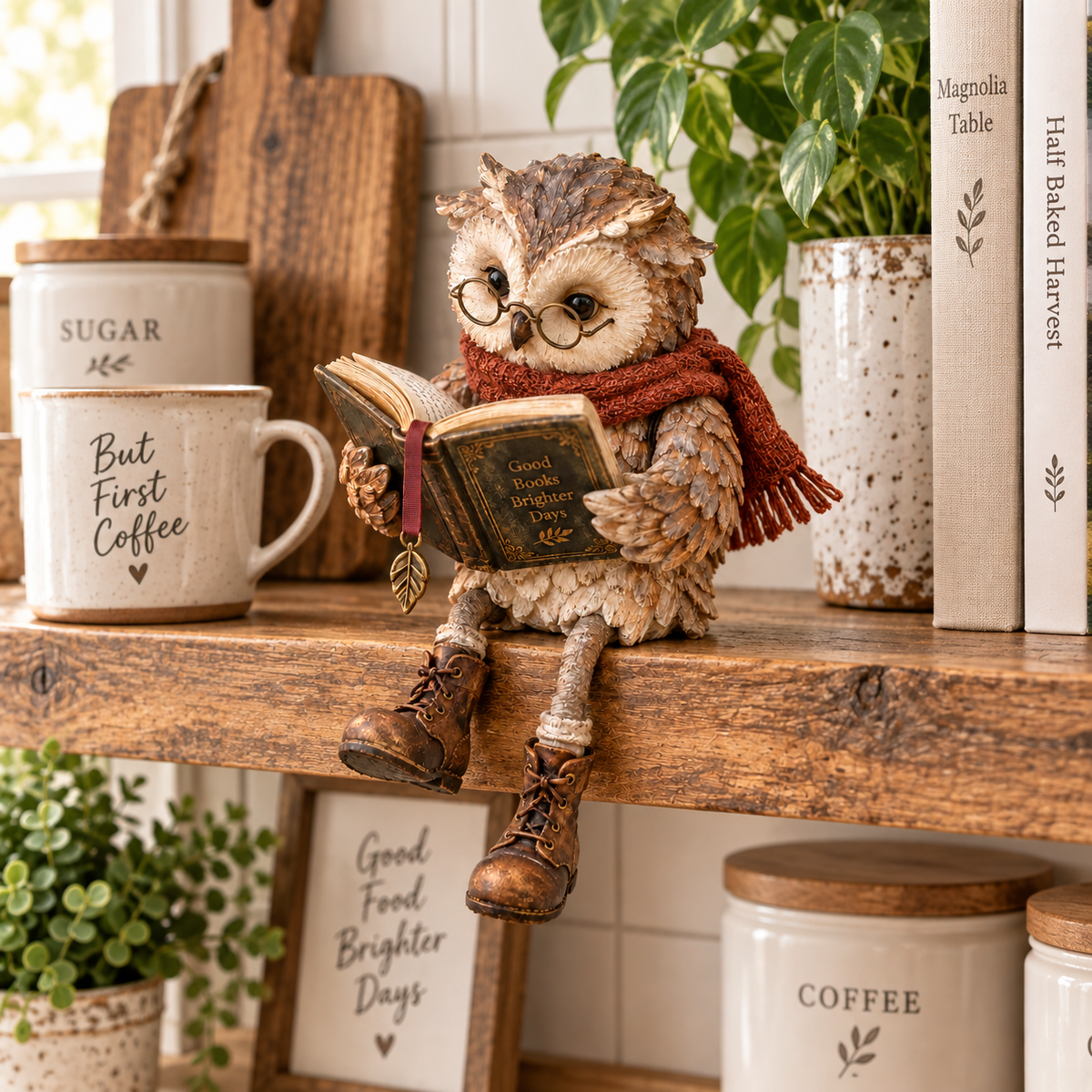 🦉 Læse-Ugle Brugskunst | Charmerende Nips til Reolen, Pejsen & Kaffekrogen ☕📚