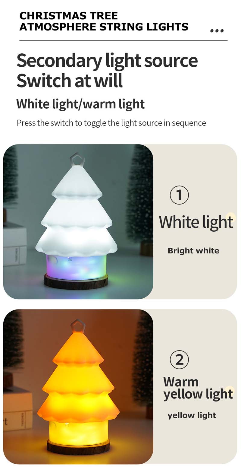 🎄 Uppladdningsbar Silikon Julgran Lampa 💡 | RGB & Varmt Ljus | Utomhus IP44 🎁