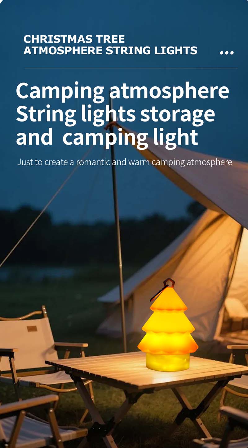 🎄 Uppladdningsbar Silikon Julgran Lampa 💡 | RGB & Varmt Ljus | Utomhus IP44 🎁