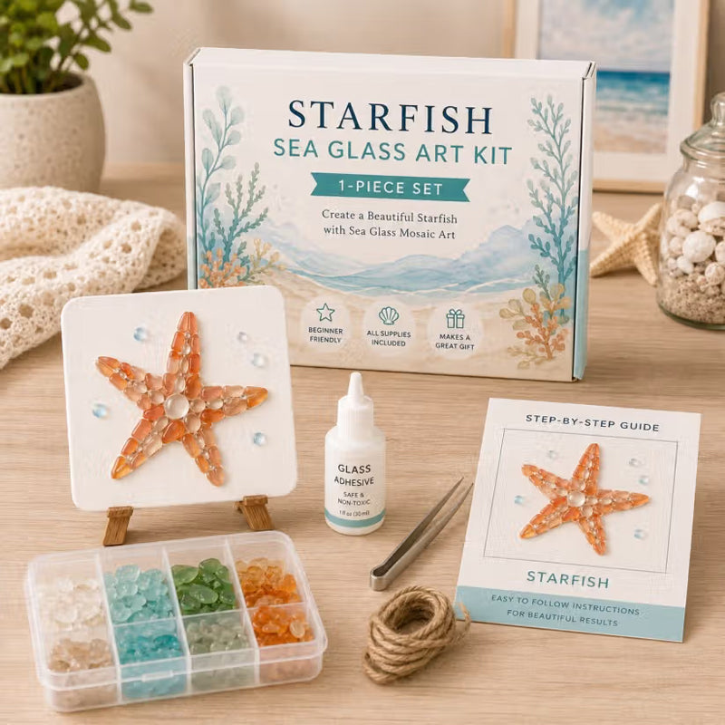 🌊✨ Bring Havets Magi Hjem: Komplet Havglas Kunstsæt Til Magiske Stunder 🐚