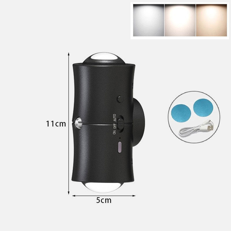 💡 Magnetisk Laddbar Dubbel Vägglampa | Smart & Energieffektiv Hemmytsbelysning