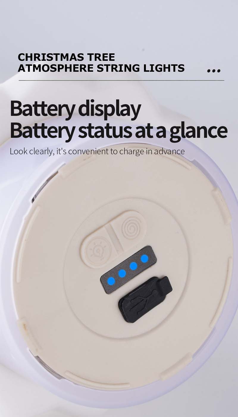 🎄 Uppladdningsbar Silikon Julgran Lampa 💡 | RGB & Varmt Ljus | Utomhus IP44 🎁