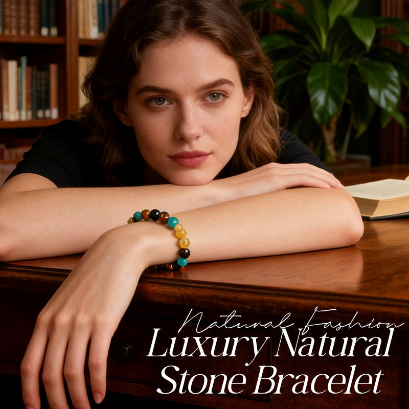 🌿 Handgjort Armband Natursten – Energi, Skydd & Balans (Unik Gåva) 🎁