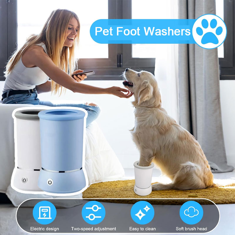 Elektrisk Tassrengörare 🐶 | Snabb & Skonsam Tassvätt för Hund och Katt 🐾