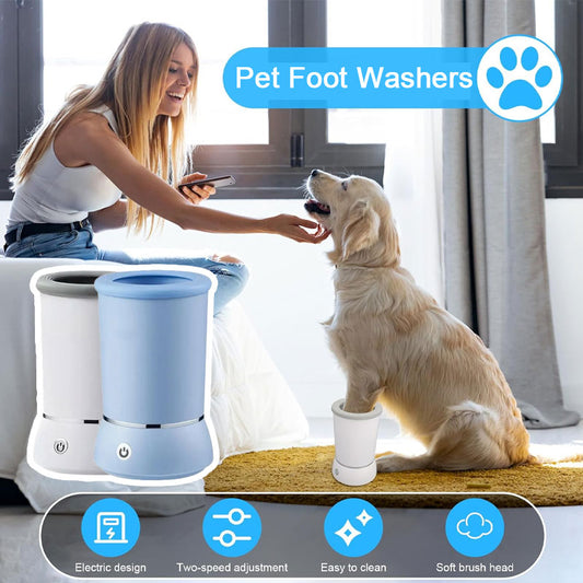 Elektrisk Tassrengörare 🐶 | Snabb & Skonsam Tassvätt för Hund och Katt 🐾