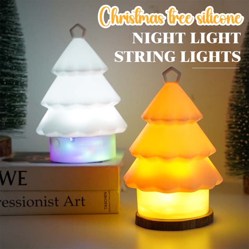 🎄 Uppladdningsbar Silikon Julgran Lampa 💡 | RGB & Varmt Ljus | Utomhus IP44 🎁