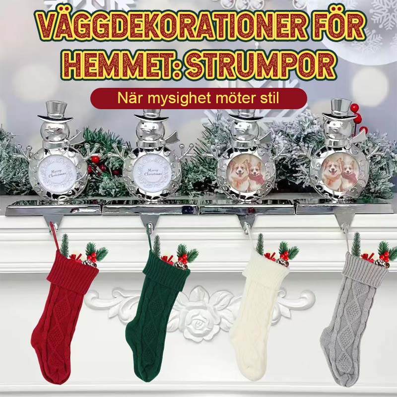 🧦 Stickade Väggstrumpor | Mysig Väggdekoration & Julstrumpa 🎄 | Rustik Inredning 🏡