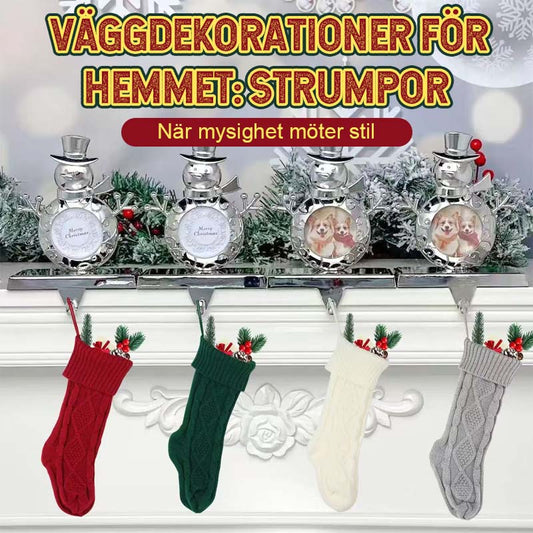 🧦 Stickade Väggstrumpor | Mysig Väggdekoration & Julstrumpa 🎄 | Rustik Inredning 🏡