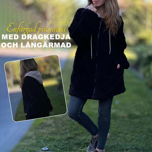 🧥 Varm Fleecejacka med Huva – Mjuk och Bekväm för Kallt Väder 🧤