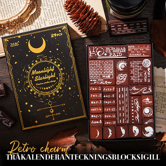 ✨ Trä Kalenderstämpel för Anteckningsböcker - Den ultimata personliga och enkla lösningen