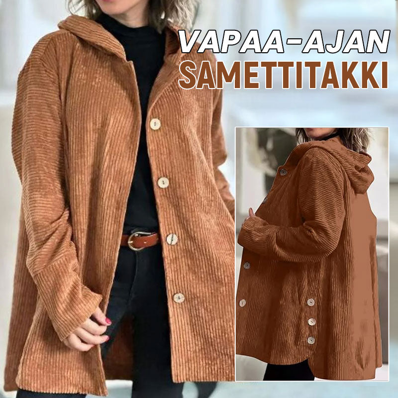 🍂 Avslappnad sammetsklädd hoodie för hösten 🧥