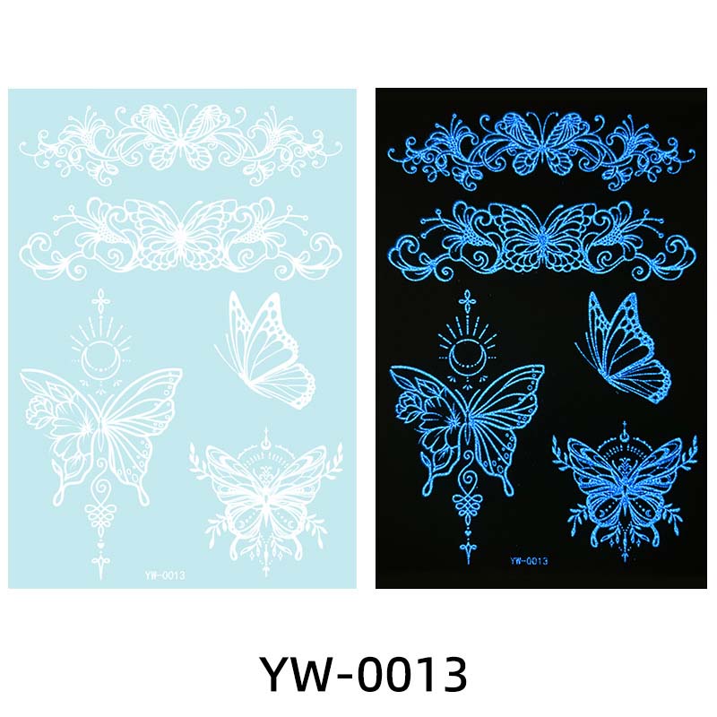 ✨ Lysande Tatueringar 🌌 | Glow in the Dark Klistermärken | Vattentät & 7 Dagars Glans 🌙