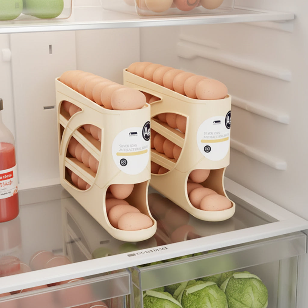 Smidig Rullande Äggförvaring | Maximera Platsen i Kylskåpet ✨