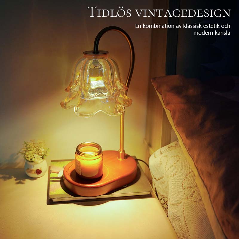 🌿 Liljekonvalj Aromalampa Vintage ✨ | Steglös Dimning & Vaxsmältare GU10