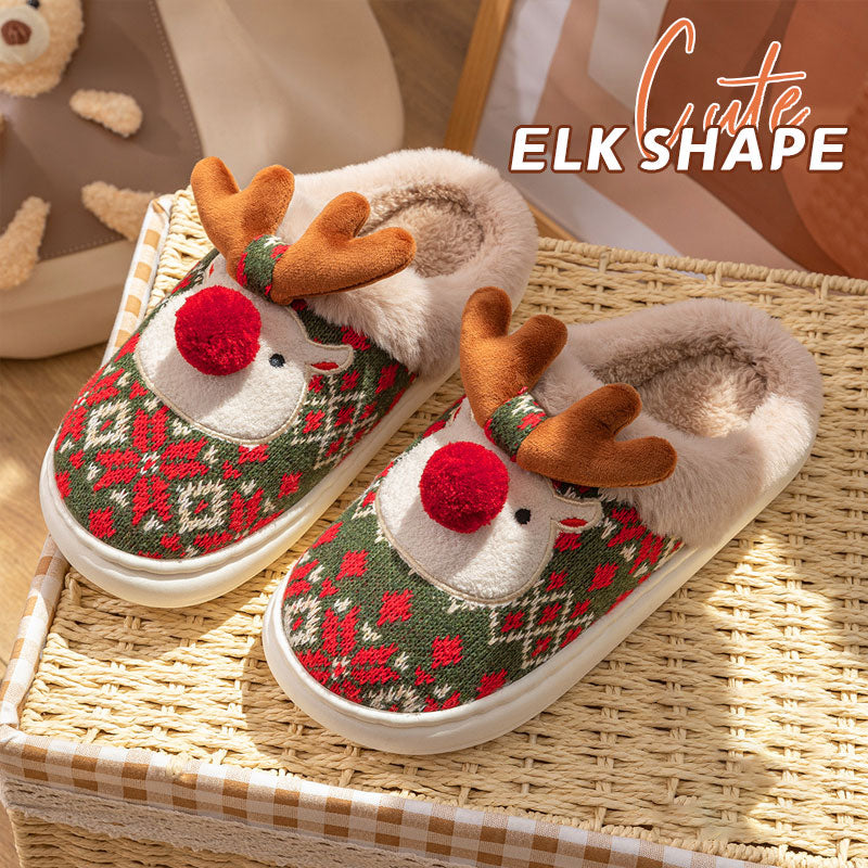 🦌 Julren Tofflor Varma ✨ | 3D Design & Halkfria Innetofflor 🔥 | Mjuk Julklapp