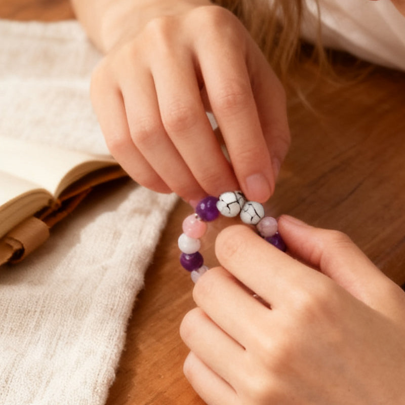 🌿 Handgjort Armband Natursten – Energi, Skydd & Balans (Unik Gåva) 🎁