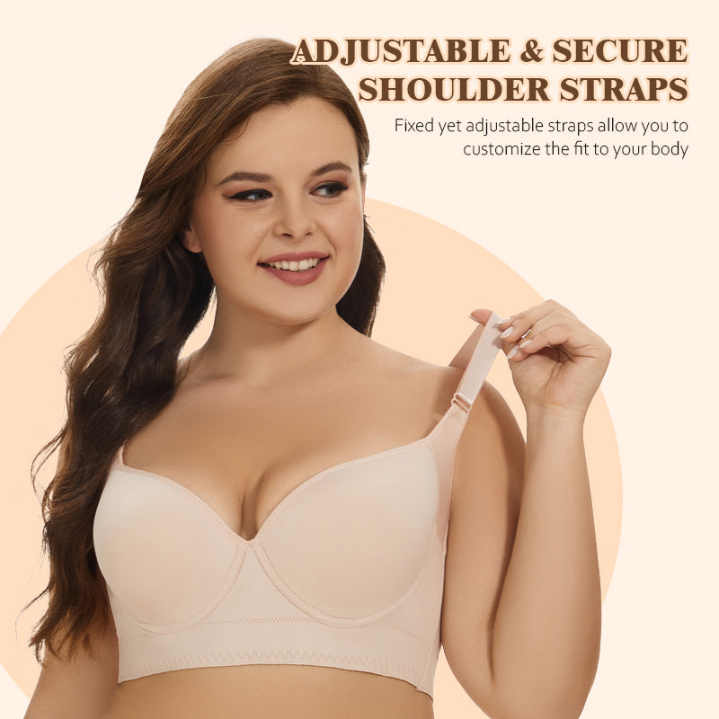 Sömlös Deep V BH – Ultimat Stöd & Naturlig Siluett 💖