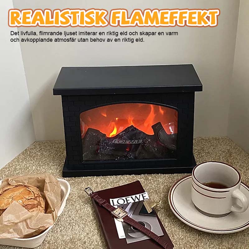 🔥 Simulerad Eldslampa med Flammeffekt – Mysig Vägglampa för Hemmet utan Rök eller Ved
