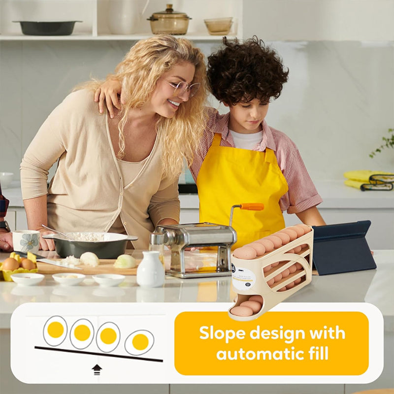 Smidig Rullande Äggförvaring | Maximera Platsen i Kylskåpet ✨