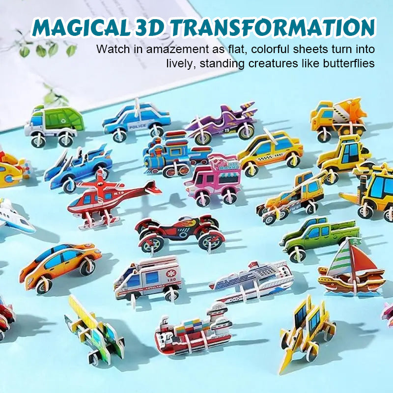 Stort 3D Pussel-Set för Barn (30 st) ✨ Pedagogiskt Pyssel & DIY 🦋