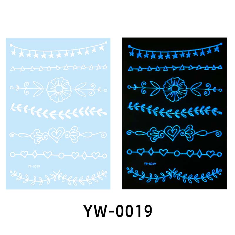 ✨ Lysande Tatueringar 🌌 | Glow in the Dark Klistermärken | Vattentät & 7 Dagars Glans 🌙