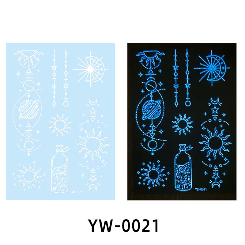 ✨ Lysande Tatueringar 🌌 | Glow in the Dark Klistermärken | Vattentät & 7 Dagars Glans 🌙