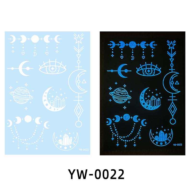 ✨ Lysande Tatueringar 🌌 | Glow in the Dark Klistermärken | Vattentät & 7 Dagars Glans 🌙